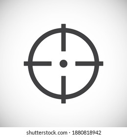 Zielbezogene Ikone auf dem Hintergrund für Grafik und Web-Design. Symbol für kreatives Illustrationskonzept für Web- oder mobile App