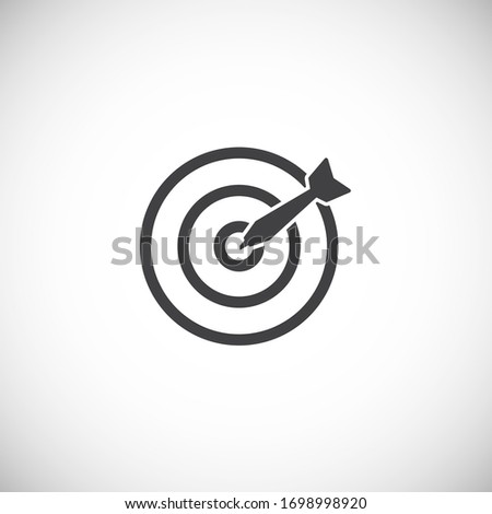 Aim related icon on background for graphic and web design. Creative illustration concept symbol for web or mobile app.