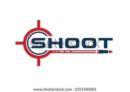 the aim shoot bullet logo