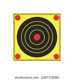 aim shooting target cartoon. range gun, game arrow aim shooting target sign. isolated symbol vector illustration