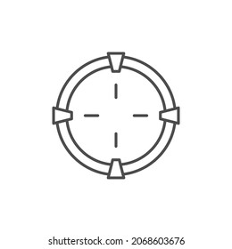 Aim or sight line outline icon