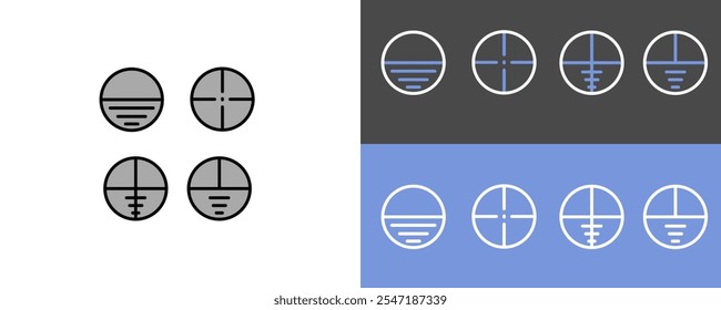 Conjunto de símbolos de visão de mira - símbolos de ícone de visão modernos