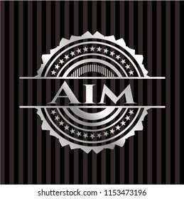 Aim silver badge or emblem