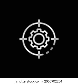 Aim silver plated metallic icon