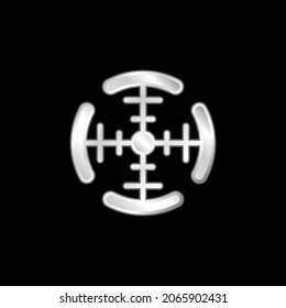 Aim silver plated metallic icon