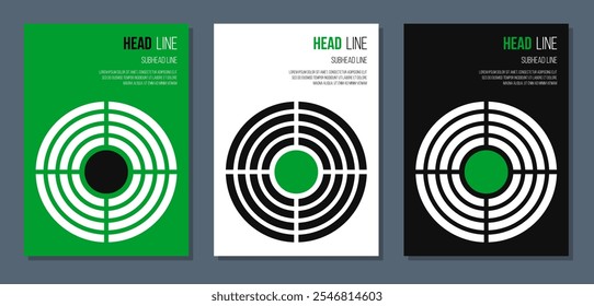 aim styled line art abstract geometrical cover, ecology business or corporate report or brochure, green power concept