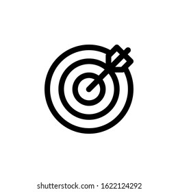 Aim, Target, Arrow Icon. Business Icon Set Vector Logo Symbol
