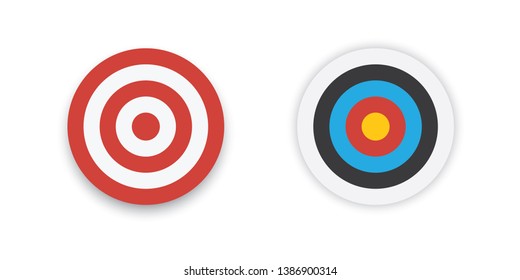 Aim target circle. Flat design vector illustration.