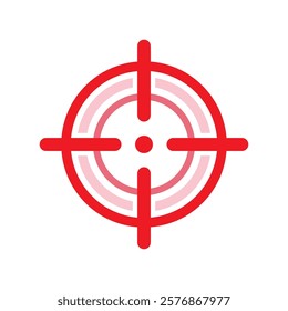 Aim target concept illustration design. Target marketing, sniper scope. Graphic elements for user interface,infographics, icons,etc