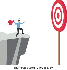 Apunta a dirigir como esfuerzo en los negocios y céntrate en el objetivo. Estrategia de gestión y crecimiento empresarial exitosa y efectiva. Ilustración vectorial.

