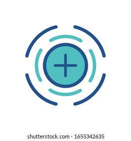 aim target icon design, flat style icon collection