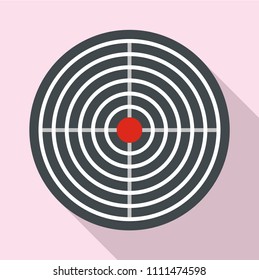Aim target icon. Flat illustration of aim target vector icon for web design