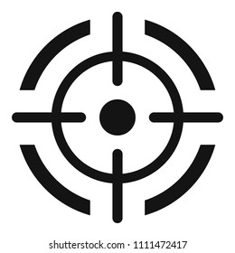 Aim target icon. Simple illustration of aim target vector icon for web design isolated on white background