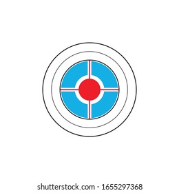Ziel oder Zielsymbol. Stockillustration für Vektorillustrationen einzeln auf weißem Hintergrund.
