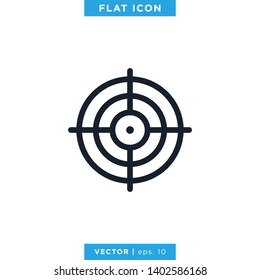 Aim, Target Icon Vector Design Template