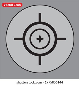 aim target icon vector  in  trendy flat design. vector Ilustration eps 10