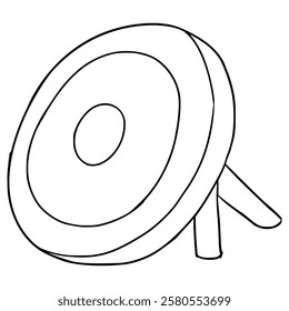aim target illustration hand drawn outline vector