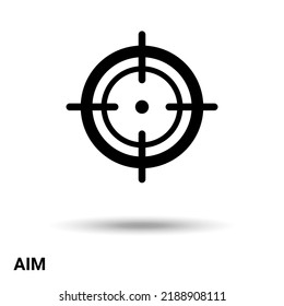 Objetivo. El objetivo está aislado en un fondo claro. Ilustración del vector
