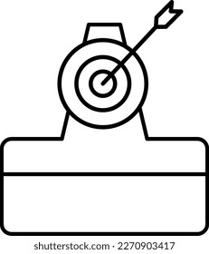 Aim target line icon. linear style sign for mobile concept and web design..eps