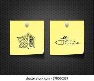 Aim at the target speed drawing note paper