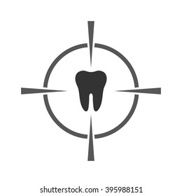 aim tooth vector illustration