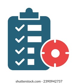 Aim Vector Glyph Two Color Icon For Personal And Commercial Use.
