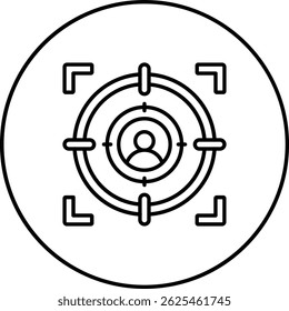 Aim vector icon. Can be used for printing, mobile and web applications.