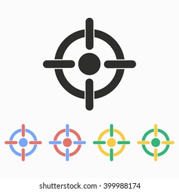 Aim  vector icon. Illustration isolated on white  background for graphic and web design.