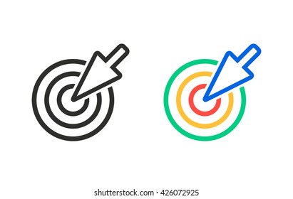 Aim    vector icon. Illustration isolated for graphic and web design.