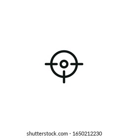 icono del vector de destino sobre fondo blanco