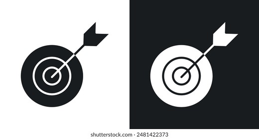 Aim vector icon set in black color.