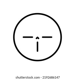Icono del vector de destino. Símbolo de francotirador, objetivo de negocio, aplicación móvil, diseño web, juegos. Signo vectorial de estilo simple aislado en fondo blanco.