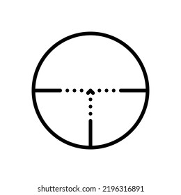 Aim Vector Icon. Sniper Symbol, Business Goal, Mobile Application, Web Design, Games. Vector sign in simple style isolated on white background.