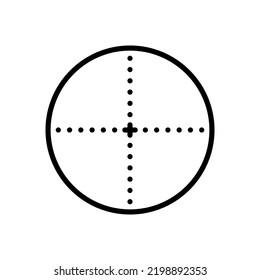 Icono del vector de destino. Símbolo de francotirador, objetivo de negocio, aplicación móvil, diseño web, juegos. Signo vectorial de estilo simple aislado en fondo blanco.