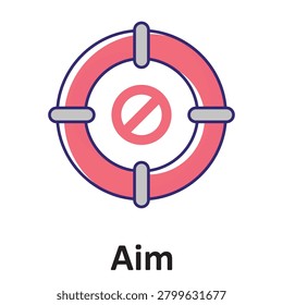 Aim Vector Icon which can easily modify or edit

