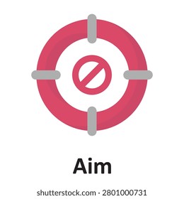Aim Vector Icon which can easily modify or edit

