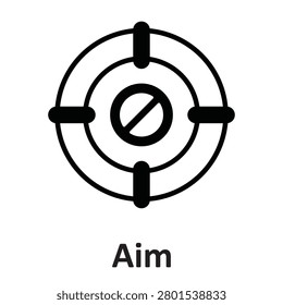 Aim Vector Icon which can easily modify or edit

