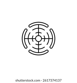 Aim vector line icon icons design
