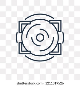 Aim vector outline icon isolated on transparent background, high quality linear Aim transparency concept can be used web and mobile