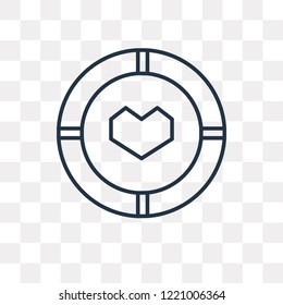 Aim vector outline icon isolated on transparent background, high quality linear Aim transparency concept can be used web and mobile