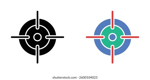 Aim web vector icons set