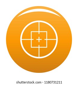 Aiming device icon. Simple illustration of aiming device vector icon for any design orange