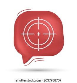 aiming, focus and target vector in speech bubble - Modern design.eps

