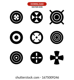 aiming icon or logo isolated sign symbol vector illustration. Collection of high quality black style vector icons.