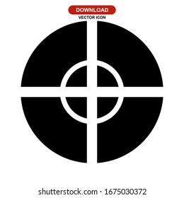 aiming icon or logo isolated sign symbol vector illustration - high quality black style vector icons
