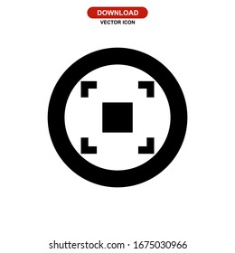 aiming icon or logo isolated sign symbol vector illustration - high quality black style vector icons
