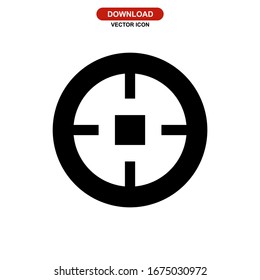 aiming icon or logo isolated sign symbol vector illustration - high quality black style vector icons
