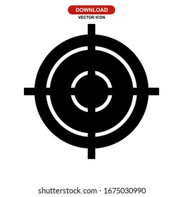aiming icon or logo isolated sign symbol vector illustration - high quality black style vector icons
