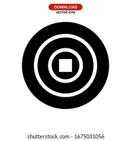 aiming icon or logo isolated sign symbol vector illustration - high quality black style vector icons
