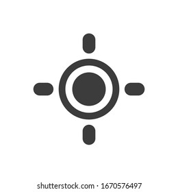 Icono de orientación sobre fondo blanco